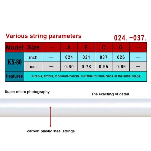 ⁦Nylon strings for Hawaiian guitars - white nylon.⁩ - الصورة ⁦3⁩