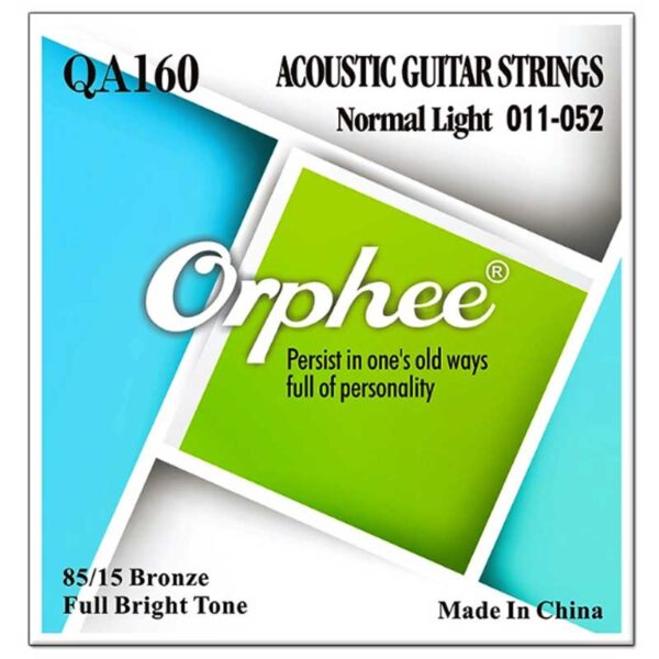 Orphie  QA160  electric guitar strings, golden color  -Moderate