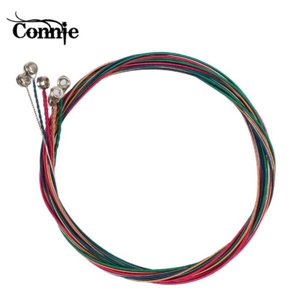 ⁦CONNIE 1 SET Colorful Folk Acoustic Guitar String Hexagonal core nickel FULL Extra light Extra Light Medium 0.11inch -0.52inch⁩ - الصورة ⁦4⁩