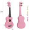 Ukulele 4 Strings Hawaiian Guitar 21 inch Pinke