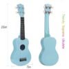 Ukulele 4 Strings Hawaiian Guitar 21 inch Light Blue