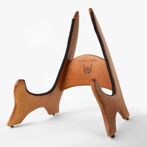 HAT-HOR Wooden Guitar Stand - Elegant Egyptian Craftsmanship
