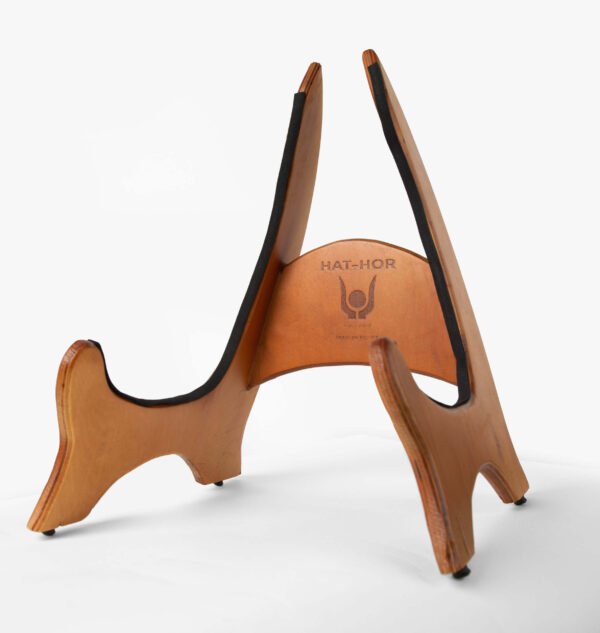 HAT-HOR Wooden Guitar Stand - Elegant Egyptian Craftsmanship