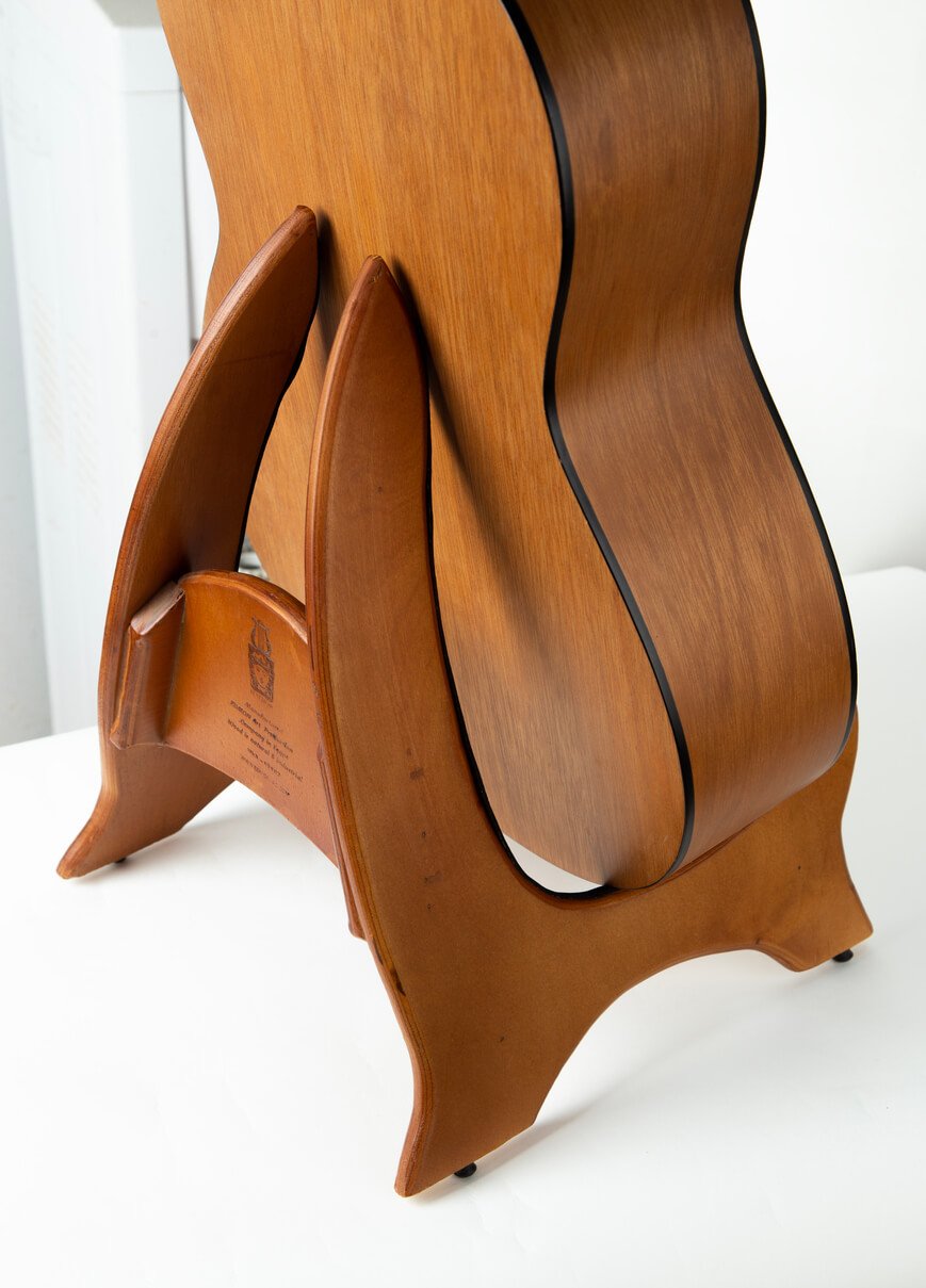 HAT-HOR Wooden Guitar Stand - Elegant Egyptian Craftsmanship