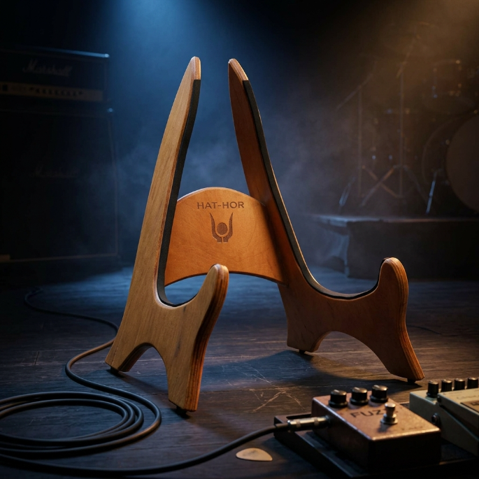 Handcrafted Wooden Guitar Stand